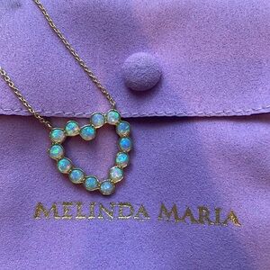 Melinda Maria Blue Heart Necklace